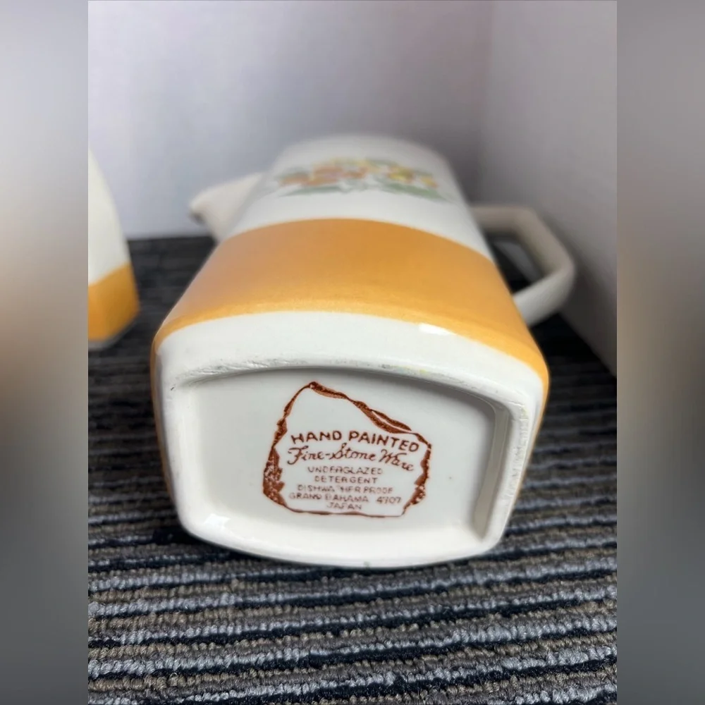 Vintage Hand Painted Fire-Stone Ware Underglazed Grand Bahama Japan 4907 - Picture 13 of 15